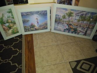 3 nice matching paintings