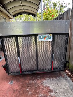 Open Utility Trailer with fuel tank and pump