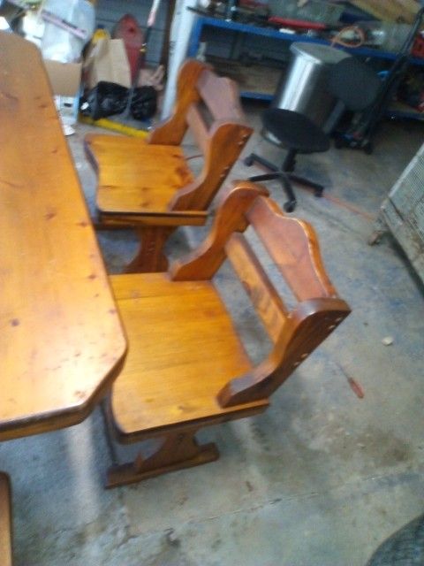 Antique Hand Built Solid Oak Table