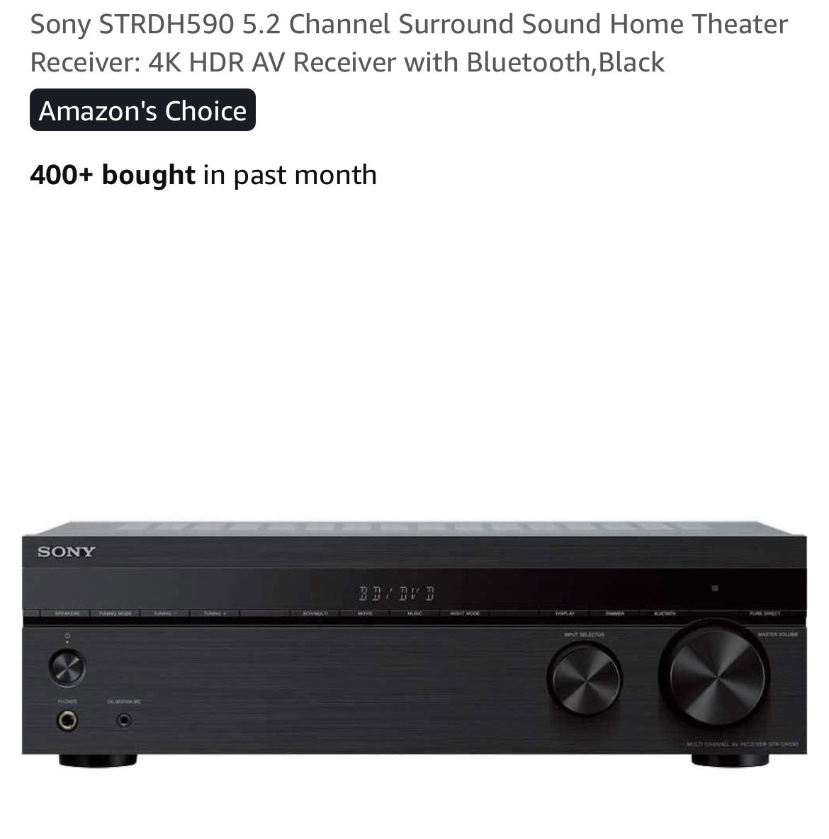 Channel Sarround Home Theater Receiver With Bluetooth