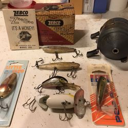 Vintage Fishing Reel & Lures