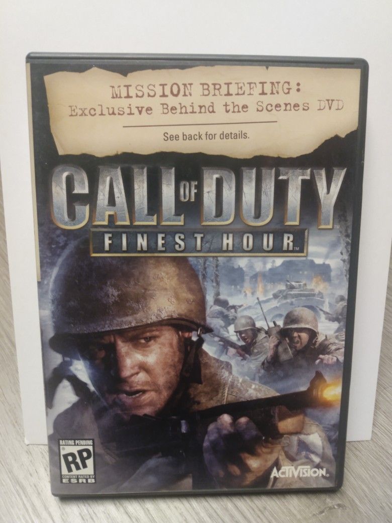 Vintage Rare Call Of Duty Finest Hour Mission Briefing Behind The Scenes DVD