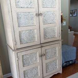 Handmade French  Beige Cabinet 