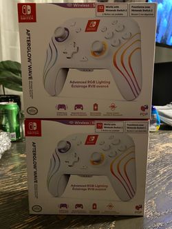 PDP Afterglow Wave Wireless Nintendo Switch Controller (x2)