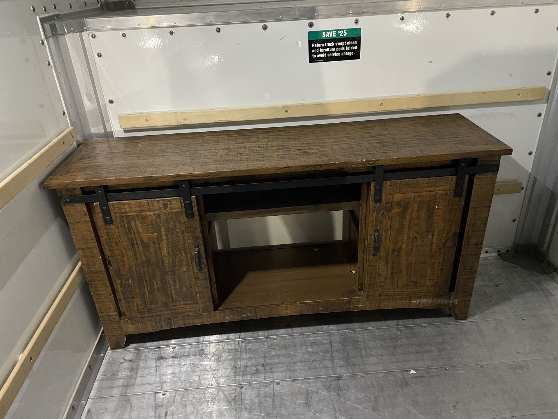 Entertainment Center With Barn Doors