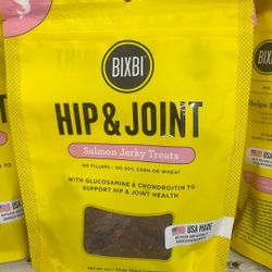 BIXBI HIp & Joint Salmon Jerky Treats 4oz Bag