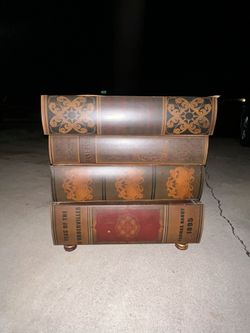 Vintage “Stacked Books” 4-Drawer Chest / Accent Table