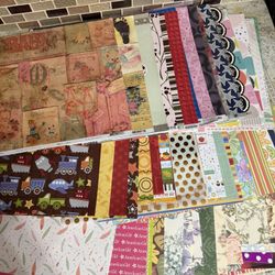 Lot Of 100 Sheets 12” x 12” Scrapbook Paper
