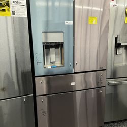 GE Cafe Stainless Steel 4 Door Refrigerator Counterdepth 