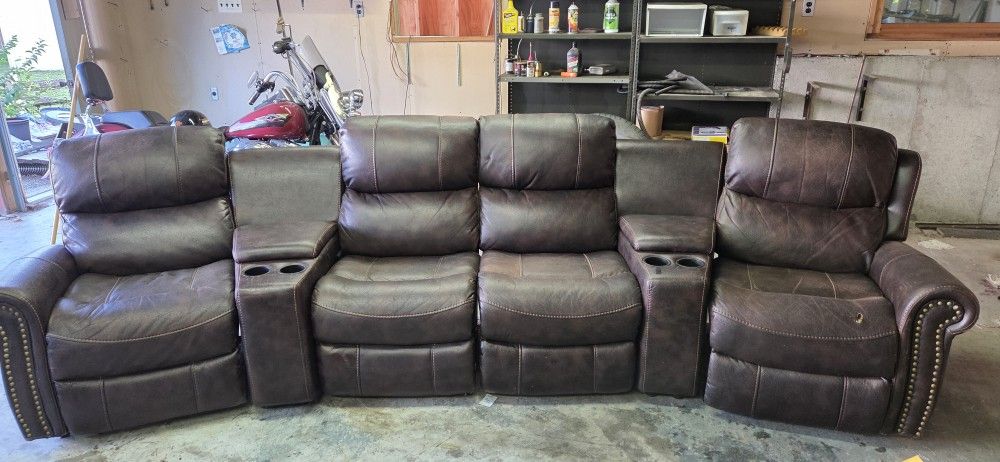 Bobs Sectional Leather Couch