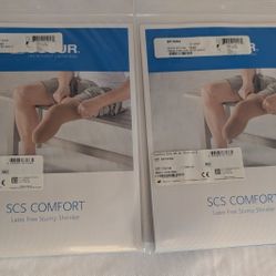 NEW Ossur Stump Shrinkers SCS BK Comfort 12” Short Size 2 Beige BK1S0N2 Lot Of 2.