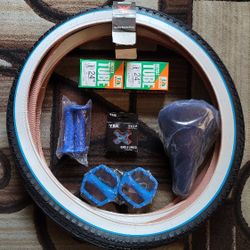 NEW Bicycle Bmx Parts Bundle 24" Blue