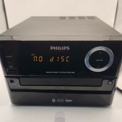 PHILIPS Micro Music System BTM2180 Bluetooth MP3 USB Direct AM/FM Stereo TESTED
