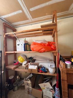 Freestanding Wooden Storage Shelving Unit