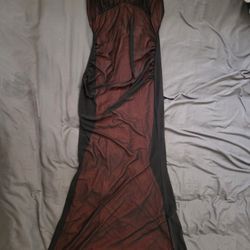 Elegant Black and Hot Pink Evening Gown