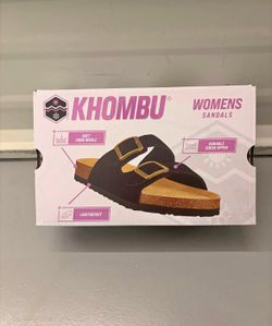 Brand New Khombu Black Suede Cork Sandals - Women’s Size 6