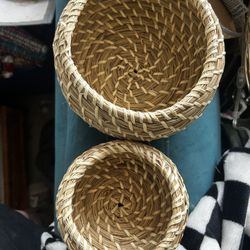 2 Wicker Bowls 