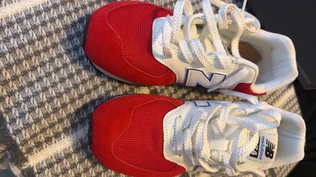 New Balance Red and White Sneakers