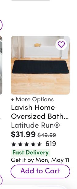 Brand-new black memory from bath mat