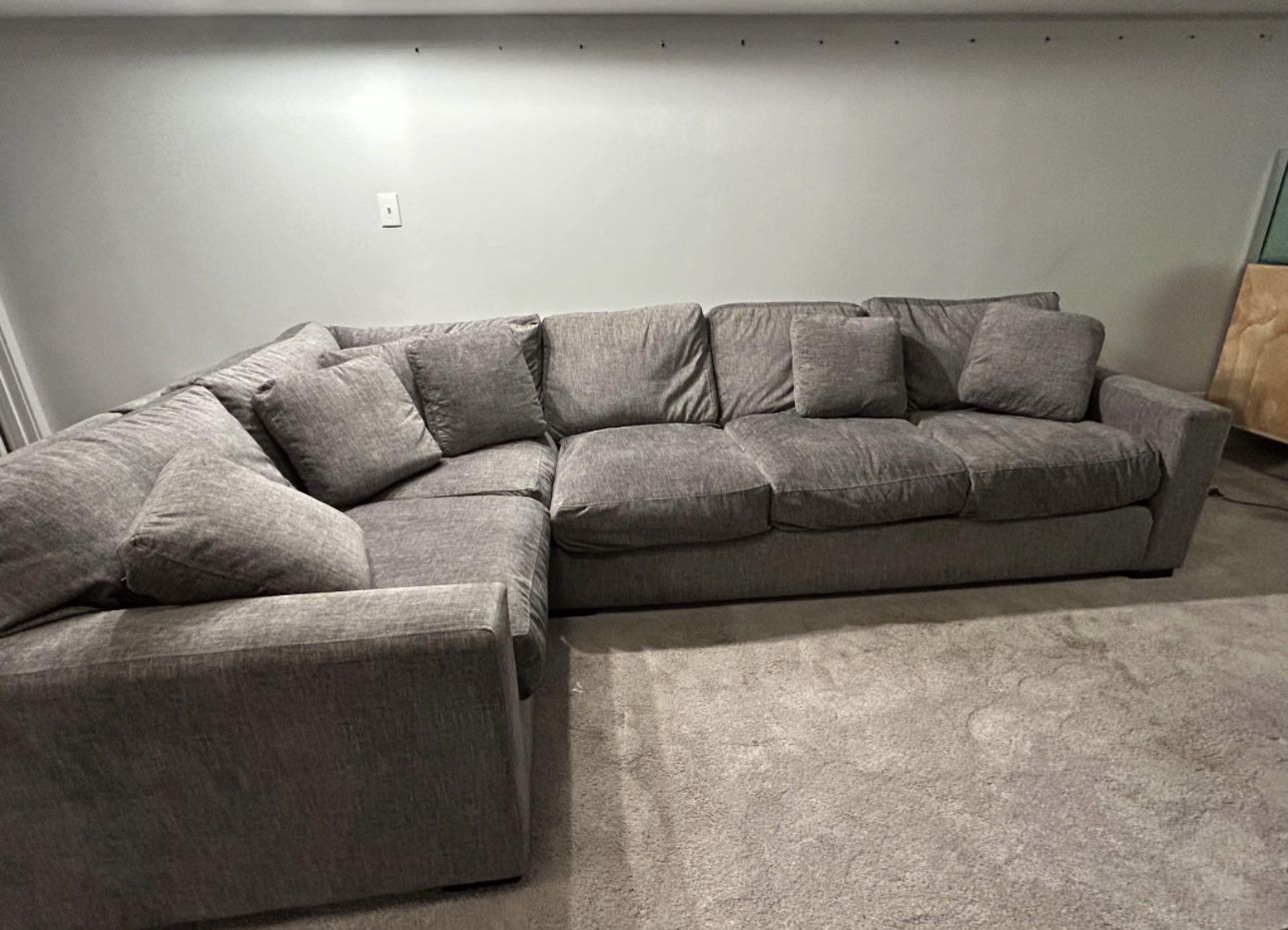 Gray Sectional Couch! 