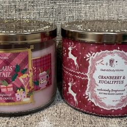 Brand New Bath And Body Works 3 Wick Scented Holiday Candle- $13 Ea 