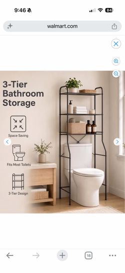 Over the Toilet- Space Saver storage shelf