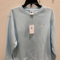 [New with Tags] Nike Men's Sportswear Club Fleece Crewneck Sweatshirt Glacier Blue 
