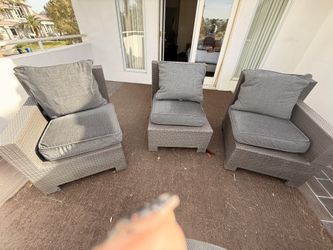 3 Outdoor Patio Chairs 