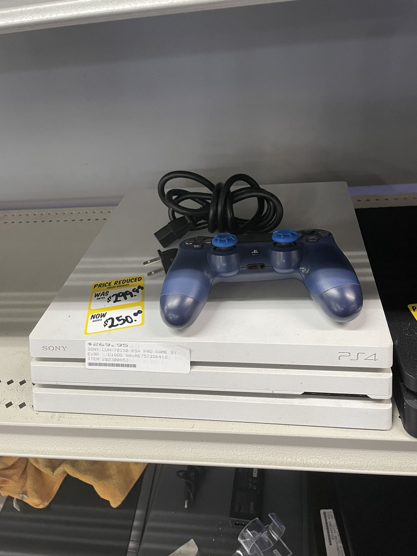 Sony PlayStation Pro Game System PS4 Pro White With Remote