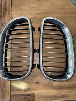 BMW Front Kidney Grille Pair Chrome