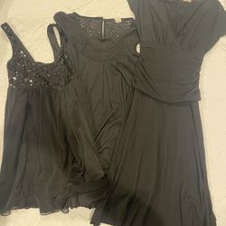 Lot Of (3) Women Black Dresses XS/S