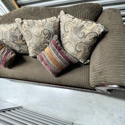 Sofa and sofa love seat with pillows 