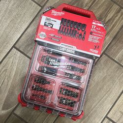 Milwaukee SHOCKWAVE Impact-Duty 3/8 in. Drive SAE Deep Well Impact PACKOUT Socket Set (17-Piece)