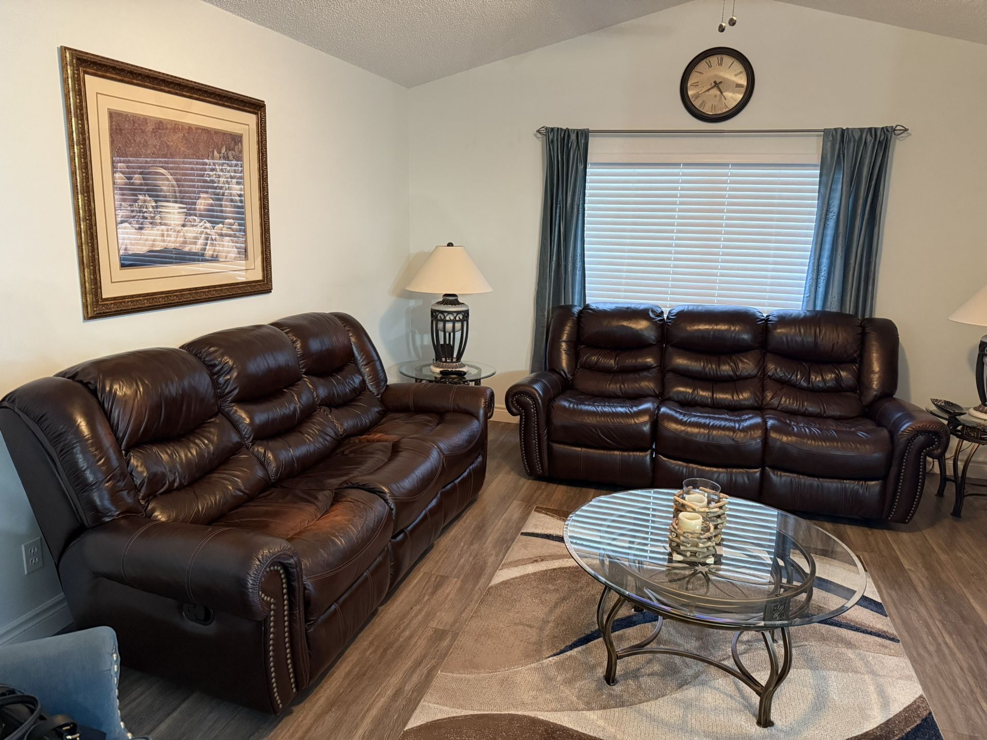 2 Leather Couches For Sale