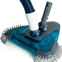 Triangular Pool Vacuum Head with Side Brushes, Swivel Connection - for Inground & Above Ground Swimming Pools (Pole Not Included)

