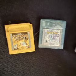 Pokemon Yellow And Crystal Original 