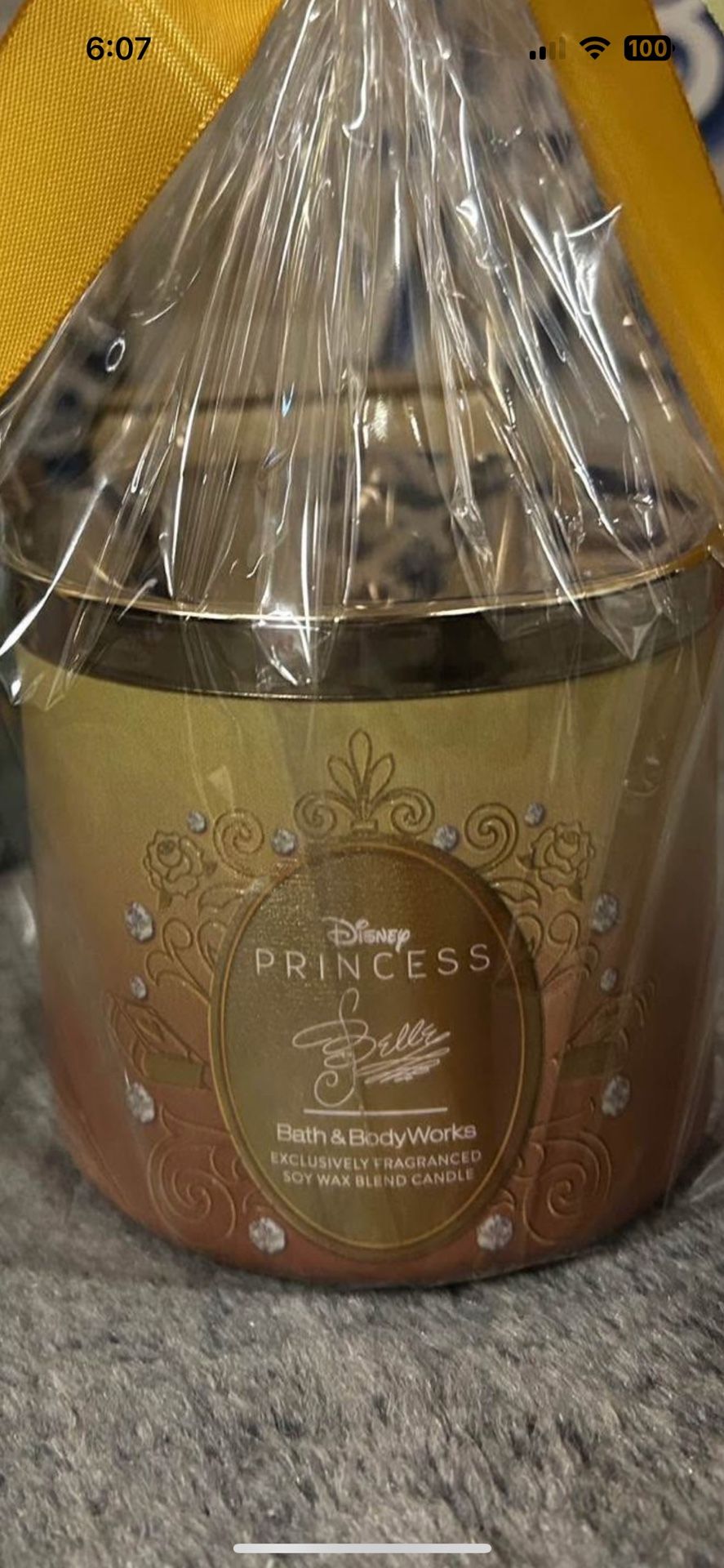 Limited Edition Disney Princess Candles .