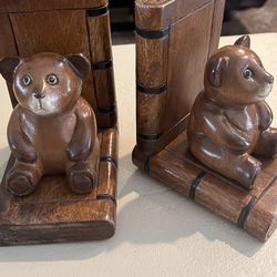 Cute Little Brown Bears.  Bookends Or Decoration.  New