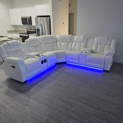 Seccional Reclinable Led Electrico 