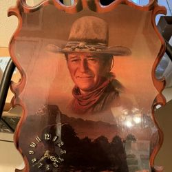 John Wayne clock (Wood ) 