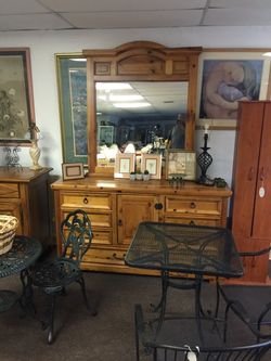 Rustic dresser and mirror