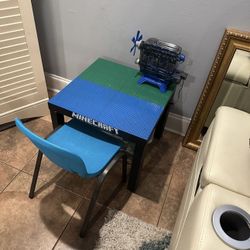Minecraft Lego Table With Chair