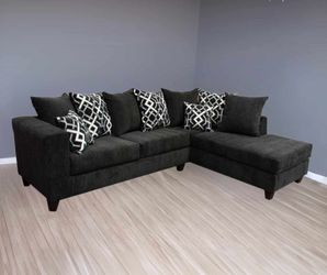 Brand New Black Sectional 2pcs Ready for Delivery 🚛
