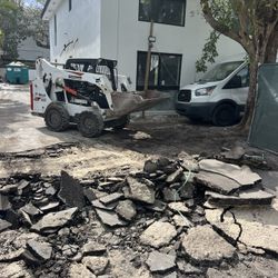 Demolition Bobcat Excavation Truck Driveway 