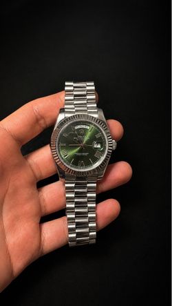 Green Dial Fluted Bezel Stainless Steel Datejust Watch