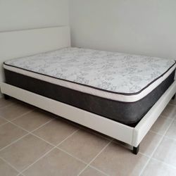 NEW QUEEN PILLOW-TOP MATTRESS AND BOX SPRING - 2PC