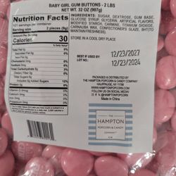 Pink  " BABY GIRL" Candy Coated Gum
