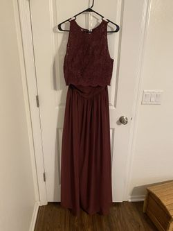 Bridesmaids Dress; Maroon Lace