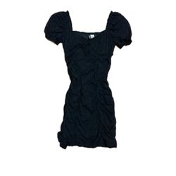 H&M bodycon dress with puff sleeves