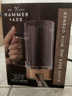 Glass Mugg With Bottle Opener